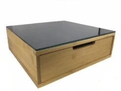 Porte-capsule / Machine à Café Standard Avec Tiroir - Glas Zwart / Bois De Bamboe - Café Et Tasses à Café Standard - Porte-gobelet Boîte à Thé Porte-capsule OA Dolce Gusto -Cuisine Fournitures Magasin 1200x900 66