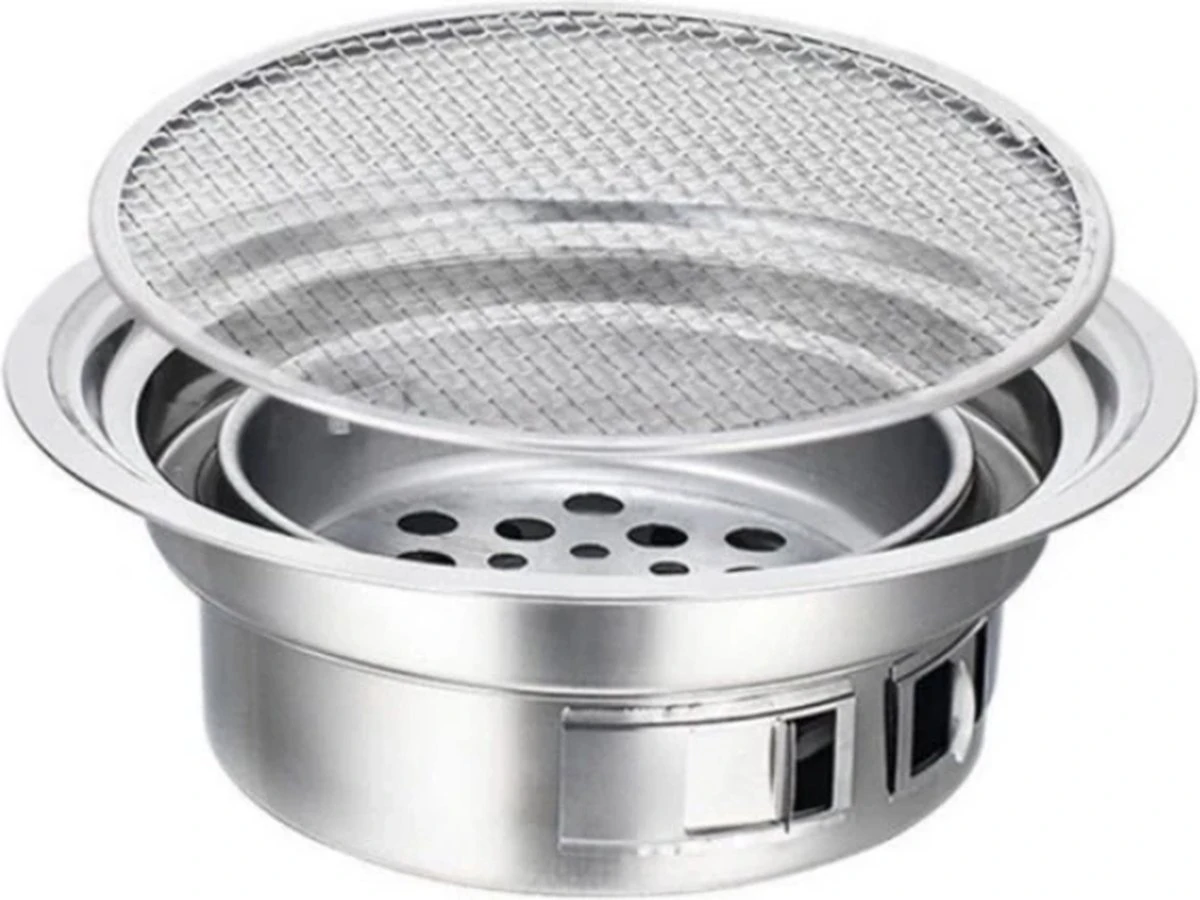 BBQ Coréen Portable - Charbon De Bois - Ustensiles De Cuisson - Revêtement Antiadhésif En Acier Inoxydable - Poêle à Charbon Portable Avec Plaque Chauffante - BBQ De Camping En Plein Air 6 BBQ Coréen Portable - Charbon De Bois - Ustensiles De Cuisson - Revêtement Antiadhésif En Acier Inoxydable - Poêle à Charbon Portable Avec Plaque Chauffante - BBQ De Camping En Plein Air – Image 6