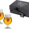 GreatGift® - Verres Duvel Dans Une Boîte Magnétique De Luxe - Paquet Cadeau Pour Lui - Verre à Bière - 2x Verre à Bière Duvel Original