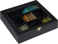 Boîte à Thé Relaxdays Bois - Boîte à Thé 7 Compartiments - Magasin De Thé - Boîte à Thé - Boîte à Thé - Boîte Blanche -Cuisine Fournitures Magasin 1200x912