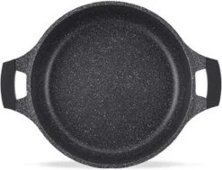 Luxe Swiss De Luxe - 24 Cm - Marmite à Soupe - Pan - Induction - Revêtement Antiadhésif - Avec Couvercle En Verre - 3,8 Litres - Zwart -Cuisine Fournitures Magasin 1200x918 2