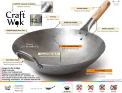 Craft Wok 14 Pouces Pow Wok Traditionnel En Acier Au Carbone Martelé à La Main Avec Poignée Auxiliaire En Bois Et En Acier (35,6 Cm De Diamètre, Fond Rond) / 731W88 8 Craft Wok 14 Pouces Pow Wok Traditionnel En Acier Au Carbone Martelé à La Main Avec Poignée Auxiliaire En Bois Et En Acier (35,6 Cm De Diamètre, Fond Rond) / 731W88 -Cuisine Fournitures Magasin 1200x919 1