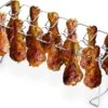 Rosmarino Blacksmith Chicken Wing Rack - Accessoires De BBQ - Outils De Barbecue - Acier Inoxydable - Ailes De Poulet - Pilons - Hotwings