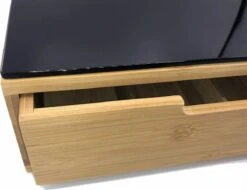 Porte-capsule / Machine à Café Standard Avec Tiroir - Glas Zwart / Bois De Bamboe - Café Et Tasses à Café Standard - Porte-gobelet Boîte à Thé Porte-capsule OA Dolce Gusto -Cuisine Fournitures Magasin 1200x923 3