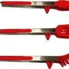 Vdrto - Pince à Viande - Pince De Service - Pince De Cuisine - Pince à Spaghetti - Pince à Pâtes - 30 CM - Inox & Siliconen - Rouge