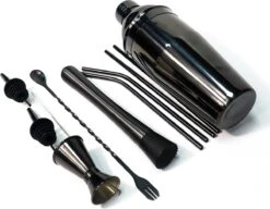 Set à Cocktail Par Simver - Ensemble à Cocktail 9 Pièces - Set Shaker à Cocktail (750 Ml) - Coffret Cadeau De Luxe - Métal Zwart -Cuisine Fournitures Magasin 1200x932 3