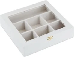 Boîte à Thé Relaxdays Bois - Boîte à Thé 7 Compartiments - Magasin De Thé - Boîte à Thé - Boîte à Thé - Boîte Blanche -Cuisine Fournitures Magasin 1200x933 1