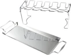 Porte Ailes De Poulet - Acier Inoxydable - Support Ailes De Poulet Pour Le BBQ - 38 X 16 Cm - BBQ / Four| Famille De Homards
