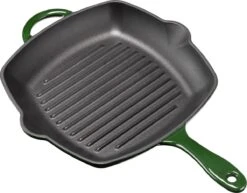 Poêle à Griller En Fonte Navaris 28 Cm - Poêle Professionnelle Avec Revêtement Antiadhésif - Pour Rôtir Et Griller De La Viande, Du Poisson Et Des Légumes Sur N'importe Quelle Cuisinière