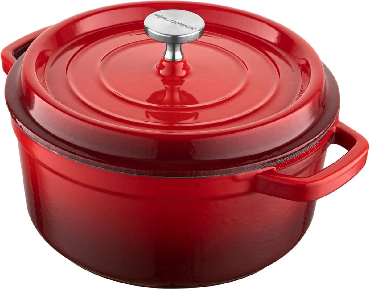 Cocotte Florina Professionnelle En Fonte émaillée Ø 24 Cm 3,5L Rouge Cerise - Tous Feux Pour Induction - Cocotte - Poids 5,3 Kg 11 Cocotte Florina Professionnelle En Fonte émaillée Ø 24 Cm 3,5L Rouge Cerise - Tous Feux Pour Induction - Cocotte - Poids 5,3 Kg – Image 11