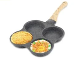 Poêle à Frire à œufs De 4 Tasses, Poêles à Cocottes Antiadhésives En Aluminium Poêle à Omelette Oeuf Poché Burger Pan à Steak Pan à Crêpes Multifonction Pour Cuisinière à Gaz Et à Induction