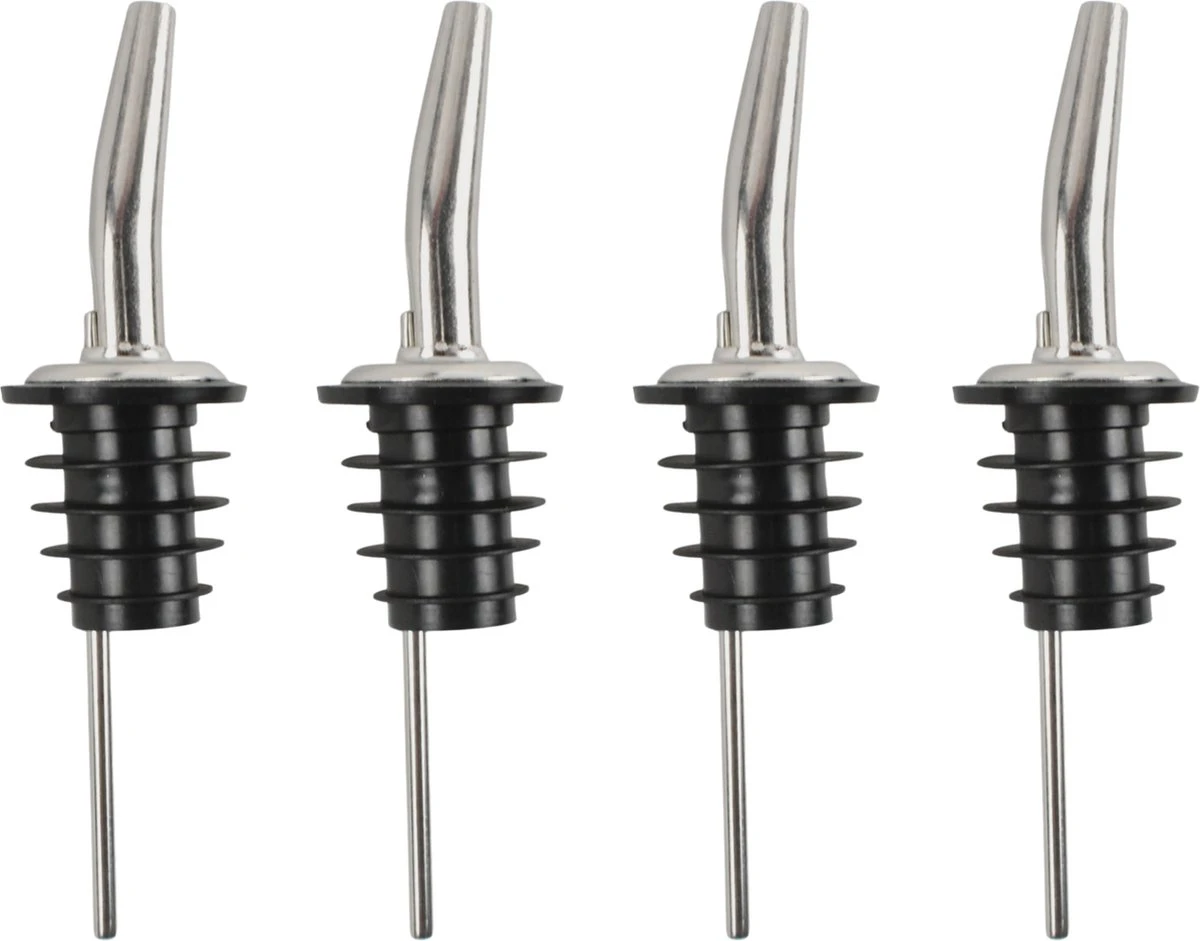 Veluw Boisson Verseur Pour Boissons - Becs Verseurs Professionnels - Bouchon Verseur En Acier Inoxydable à Débit Lent (4 Pièces) 1 Veluw Boisson Verseur Pour Boissons - Becs Verseurs Professionnels - Bouchon Verseur En Acier Inoxydable à Débit Lent (4 Pièces)