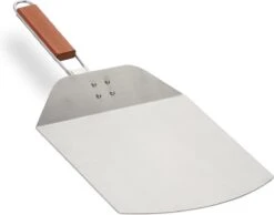 Relaxdays Pelle à Pizza Manche Bois - Pliable - Spatule à Pizza Inox - Four Pelle à Pizza