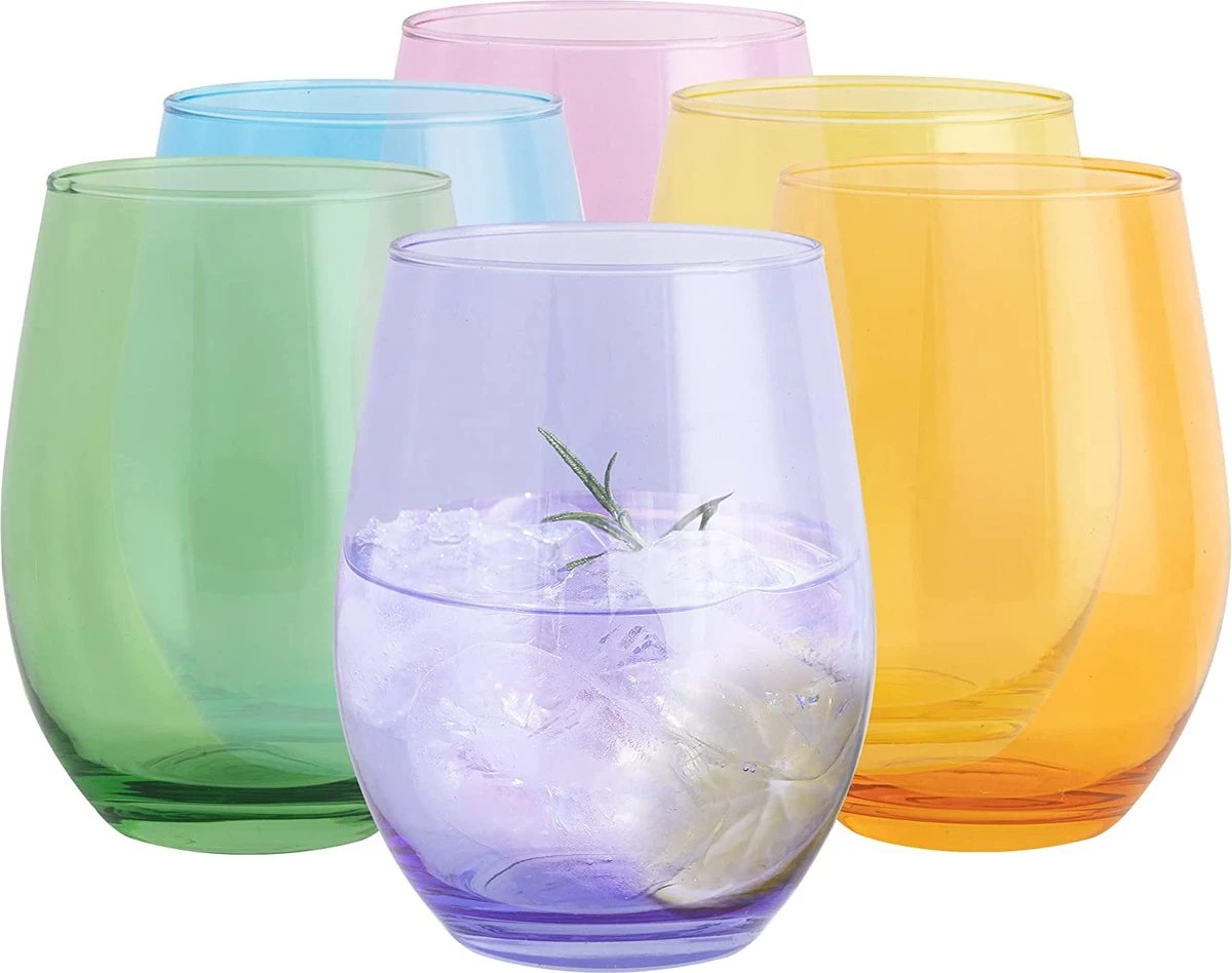 Verres à Eau Colorés Verres Colorés | 580ml | Set De 6 Gobelets Verres à Boire Highball Ensemble De Verres Grande Tasse En Verre | Lavable Au Lave-vaisselle | Collection Phoebe Rainbow 1 Verres à Eau Colorés Verres Colorés | 580ml | Set De 6 Gobelets Verres à Boire Highball Ensemble De Verres Grande Tasse En Verre | Lavable Au Lave-vaisselle | Collection Phoebe Rainbow
