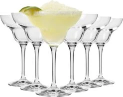Verres à Verres à Cocktail KROSNO Margarita | Lot De 6 | 270 Ml | Collection Avant- Garde | Perfect Pour La Maison, Les Restaurants Et Les Fêtes | Lave-vaisselle