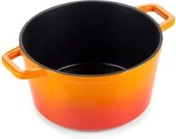Rosmarino - Poêle En Fonte - Oranje - Ø20cm - 1,8 Litre - Poêle à Frire - 100% Sans PFAS & PFOA - Émail - Convient à Toutes Les Sources De Chaleur -Cuisine Fournitures Magasin 1200x954