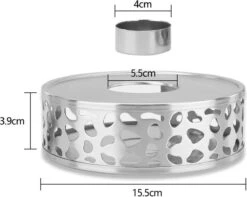 INTIRILIFE Chauffe-théière En Argent - Théière En Acier Inoxydable Avec Motif Pour Théières Résistantes à La Chaleur - Chauffe-thé En Acier Inoxydable Pour Café, Thé Et Bien Plus Encore. -Cuisine Fournitures Magasin 1200x955 3