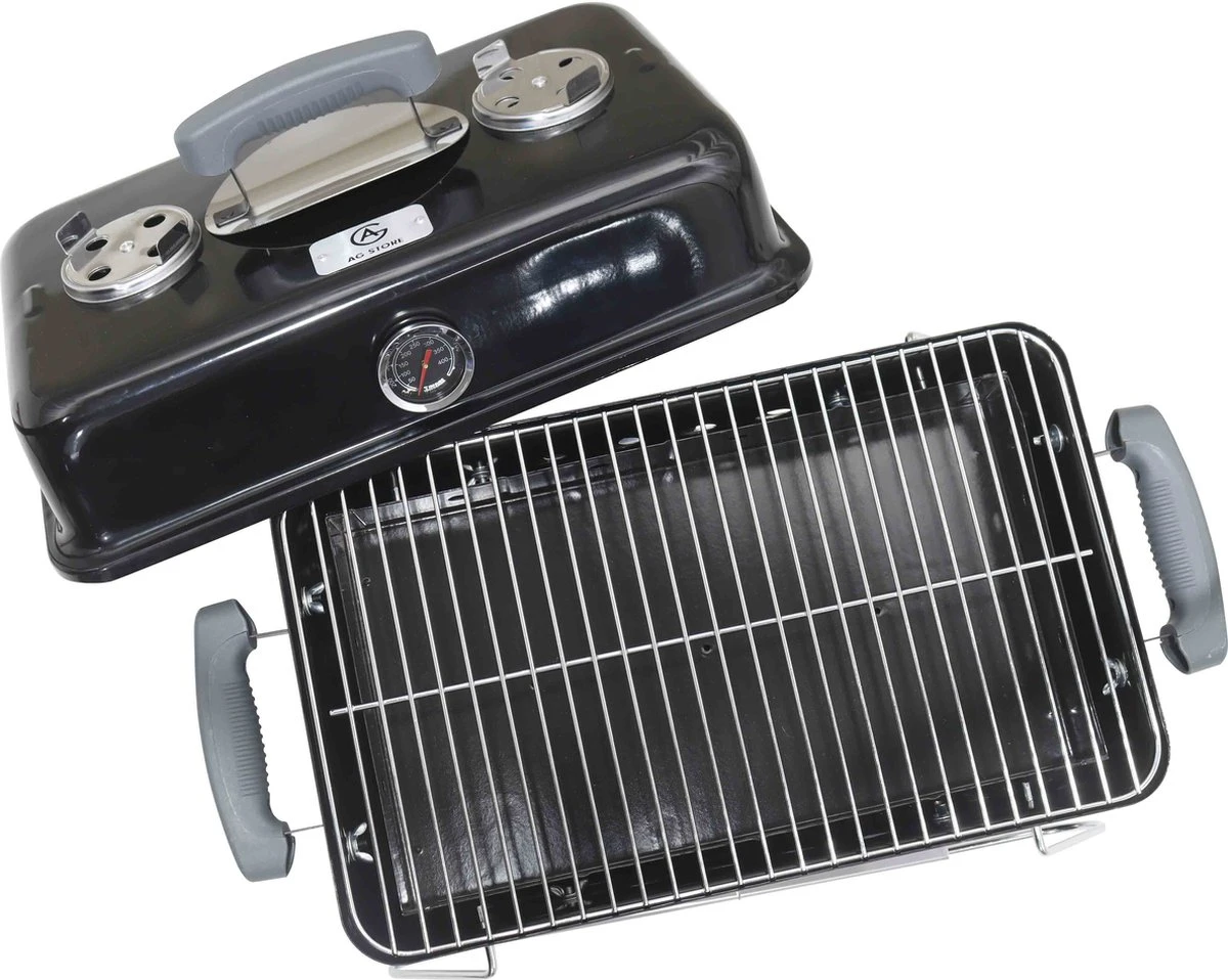 AG To- Go Barbecue Ø44 Cm - Barbecues à Charbon - Incl. Thermomètre - Température Inoxydable - Compact -Barbecue Carré - Incl. Couvercle - Barbecue Traditionnel - 6 Personnes - Partout Grille De Ventilation Pour Régulation D'oxygène - Zwart 13 AG To- Go Barbecue Ø44 Cm - Barbecues à Charbon - Incl. Thermomètre - Température Inoxydable - Compact -Barbecue Carré - Incl. Couvercle - Barbecue Traditionnel - 6 Personnes - Partout Grille De Ventilation Pour Régulation D'oxygène - Zwart – Image 13