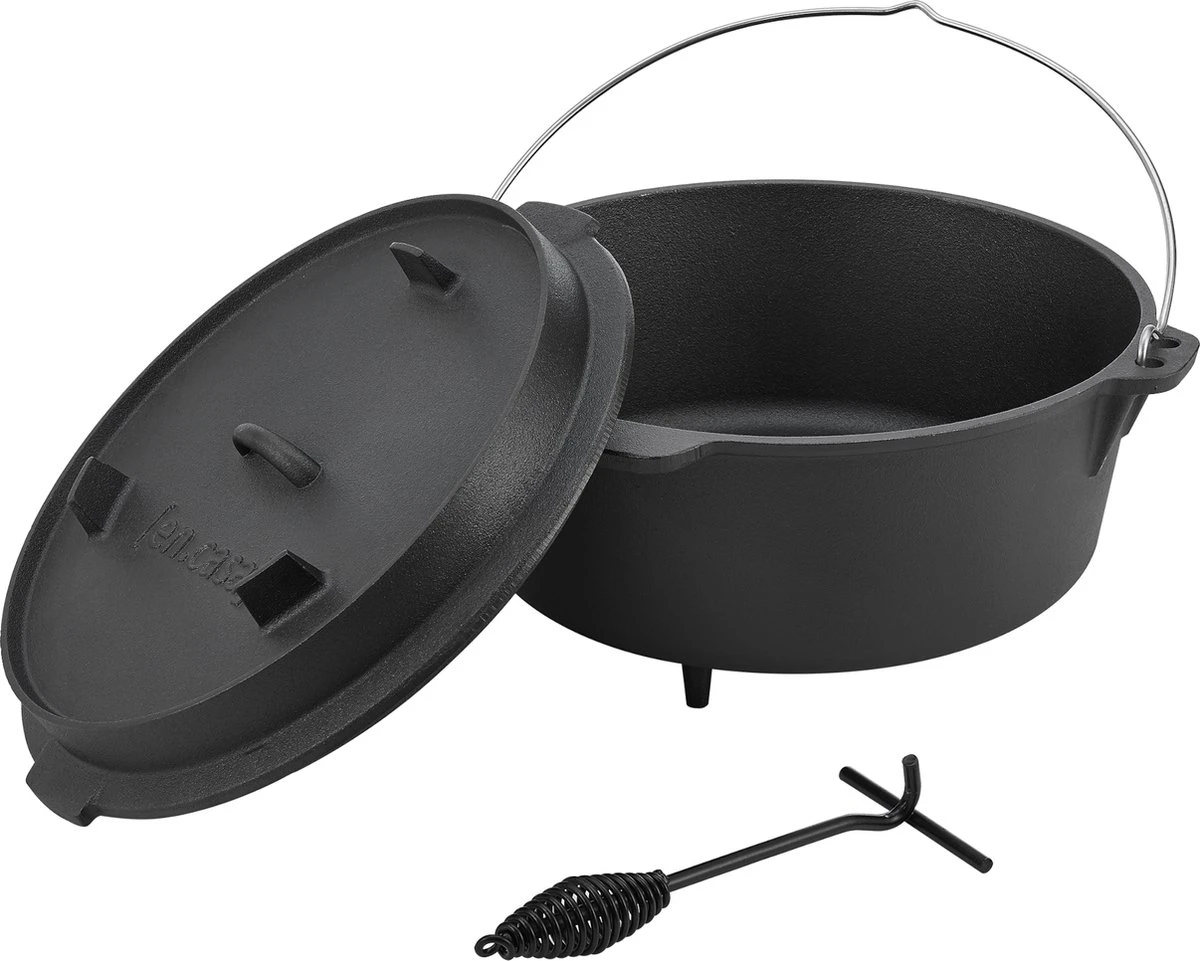 Cocotte Enkhuizen Avec Couvercle Fonte Noir 13,6 L 1 Cocotte Enkhuizen Avec Couvercle Fonte Noir 13,6 L