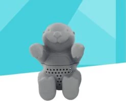 Infuseur De Passoire à Thee En Vrac En Siliconen Mignon Otter Thee Steeper Diffuseur Plateau à Thé Passoire Cuisine Outils (Grijs) -Cuisine Fournitures Magasin 1200x962 3