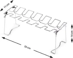 Rosmarino Blacksmith Chicken Wing Rack - Accessoires De BBQ - Outils De Barbecue - Acier Inoxydable - Ailes De Poulet - Pilons - Hotwings 9 Rosmarino Blacksmith Chicken Wing Rack - Accessoires De BBQ - Outils De Barbecue - Acier Inoxydable - Ailes De Poulet - Pilons - Hotwings -Cuisine Fournitures Magasin 1200x965 3