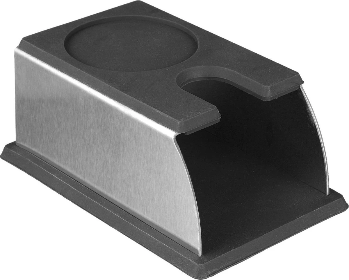 Expresso écarlate | Station De Tamper "Professional" En Acier Inoxydable Avec Tapis De Tamper En Silicone Alimentaire Pour Garder Le Tamper Après Estampage. Noir 1 Expresso écarlate | Station De Tamper "Professional" En Acier Inoxydable Avec Tapis De Tamper En Silicone Alimentaire Pour Garder Le Tamper Après Estampage. Noir