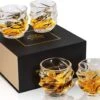 Ensemble De Glas à Whisky Set, Verres à Whisky En Cristal Sans Plomb Pour Cognac, Martini, Cocktails, Whisky, Scotch, Vodka, 320 Ml, 4 Pièces