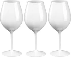 Vin Witte Ou Rouge 10x Verres 51 Cl / 510 Ml En Matière Plastique Incassable Blanc - Réutilisable - Verres De Vin - Vin Potable