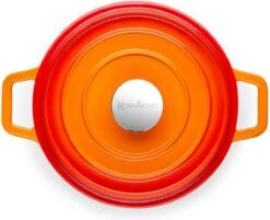 Rosmarino - Poêle En Fonte - Oranje - Ø20cm - 1,8 Litre - Poêle à Frire - 100% Sans PFAS & PFOA - Émail - Convient à Toutes Les Sources De Chaleur -Cuisine Fournitures Magasin 1200x975