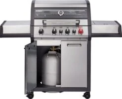 Barbecue à Gaz Enders Monroe Pro 4 SIK Turbo - Backburner- 153.5×58×118.5 Cm - 41 KG - Brûleur Infrarouge - Gaz - Barbecue -Cuisine Fournitures Magasin 1200x976