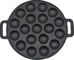 Poêle à Poffertjes - Fonte - Ø 24 Cm - Machine à Poffertjes - 19 Poffertjes - Induction Et Gaz