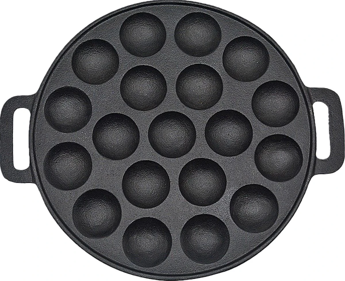 Poêle à Poffertjes - Fonte - Ø 24 Cm - Machine à Poffertjes - 19 Poffertjes - Induction Et Gaz 1 Poêle à Poffertjes - Fonte - Ø 24 Cm - Machine à Poffertjes - 19 Poffertjes - Induction Et Gaz