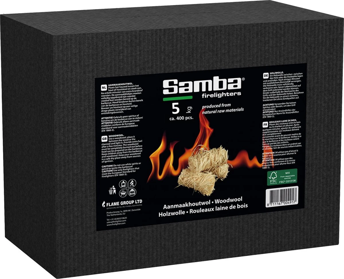Boucles De Briquet En Laine De Bois Samba 400 Pièces, 5 Kg. Dans Un Carton Extérieur - Respectueux De L'environnement - Neutre En CO2 - FSC® 5 Boucles De Briquet En Laine De Bois Samba 400 Pièces, 5 Kg. Dans Un Carton Extérieur - Respectueux De L'environnement - Neutre En CO2 - FSC® – Image 5