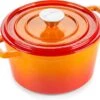 Rosmarino - Poêle En Fonte - Oranje - Ø20cm - 1,8 Litre - Poêle à Frire - 100% Sans PFAS & PFOA - Émail - Convient à Toutes Les Sources De Chaleur