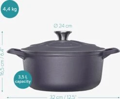 Cocotte En Fonte Navaris Avec Couvercle - Faitout - Poêle émaillée - Convient Pour La Cuisson à Induction, Gaz Et Vitrocéramique - Violet Mat 10 Cocotte En Fonte Navaris Avec Couvercle - Faitout - Poêle émaillée - Convient Pour La Cuisson à Induction, Gaz Et Vitrocéramique - Violet Mat -Cuisine Fournitures Magasin 1200x986 2
