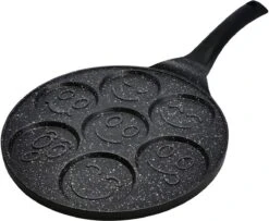 Orion Eye, Diamètre 27 Cm, Poêle à œufs Frits Pour 7 œufs, Poêle à Crêpes Pour Gaz, Pour Induction, Avec Revêtement Antiadhésif