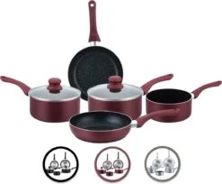 Herzberg HG-1020 : Set De Casseroles 7 Pièces Avec Revêtement Antiadhésif Et Revêtement En Pierre -Cuisine Fournitures Magasin 1200x991 2