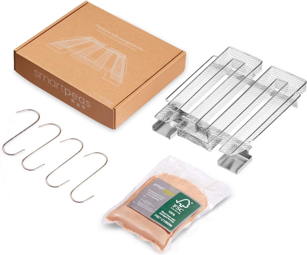 Générateur De Fumée Froide Pour Barbecue - Fumoir Inox En Forme De M - 190 X 225 X 45 Mm - Maille 2 Mm - Fumoir Barbecue Pour 5 à 20 Heures De Fumage - Plus: Crochet Jupe & Farine à Fumée 6 Générateur De Fumée Froide Pour Barbecue - Fumoir Inox En Forme De M - 190 X 225 X 45 Mm - Maille 2 Mm - Fumoir Barbecue Pour 5 à 20 Heures De Fumage - Plus: Crochet Jupe & Farine à Fumée – Image 6