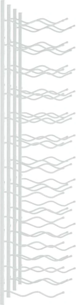 Range-bouteilles Casiers à Vin 2 Pièces Montage Mural Pour 24 Bouteilles Blanc Fer -Cuisine Fournitures Magasin 302x1200