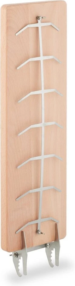 Relaxdays Planche à Fumer Barbecue Saumon - Avec Support - Planche à Saumon Finlandaise - Planche Barbecue - Bois De Hêtre