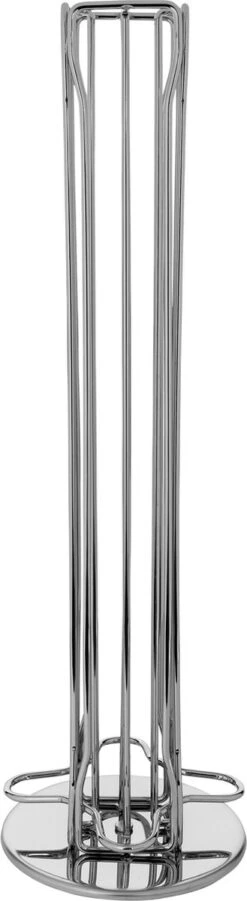 QUVIO Porte-capsule Nespresso - Nespresso - Tasses Nespresso - Capsules Nespresso - Porte-capsule - Debout - Chromé - Pour 40 Tasses - Chrome - Argent - 11 X 11 X 37 Cm (lxlxh) -Cuisine Fournitures Magasin 329x1200