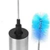 TDR - Mousseur à Lait électrique - Acier Inoxydable - Fonctionne Sur Batterie - Avec Brosse De Nettoyage