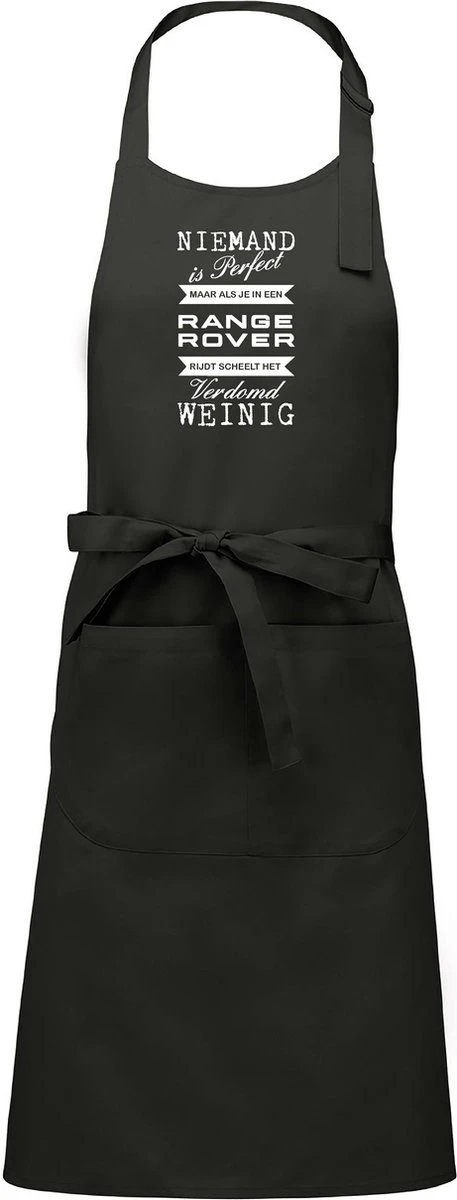 KARIBAN Mon Cadeau - Tablier De Luxe - Personne N'est Parfait - Range Rover - Chique Grijs 1 KARIBAN Mon Cadeau - Tablier De Luxe - Personne N'est Parfait - Range Rover - Chique Grijs
