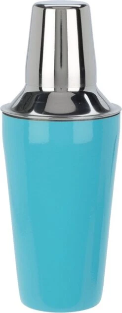 Shaker à Cocktail Excellent Houseware - Acier Inoxydable - Bleu/argent - 500 ML - Préparez Des Cocktails Dans Eigen Bar
