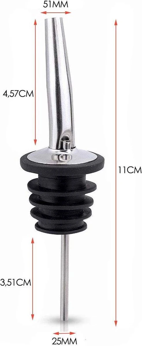 Bec Verseur Premium En Acier Inoxydable 12 Pack - Bouchon Verseur - Vin - Huile - Cocktail 3 Bec Verseur Premium En Acier Inoxydable 12 Pack - Bouchon Verseur - Vin - Huile - Cocktail – Image 3