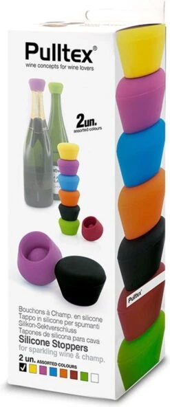 Bouchon à Champagne En Silicone Pulltex Bouchon à Champagne Valve 2 Pièces Assorties