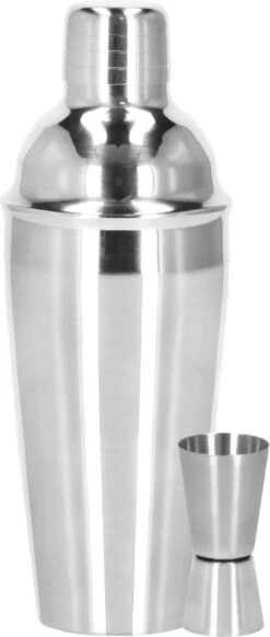 Ensemble De Cocktails Set | Set De 5 Shakers à Cocktails | Y Compris Boîte-cadeau | ACIER INOXYDABLE | 750 Ml | Couleur Argent -Cuisine Fournitures Magasin 509x1200