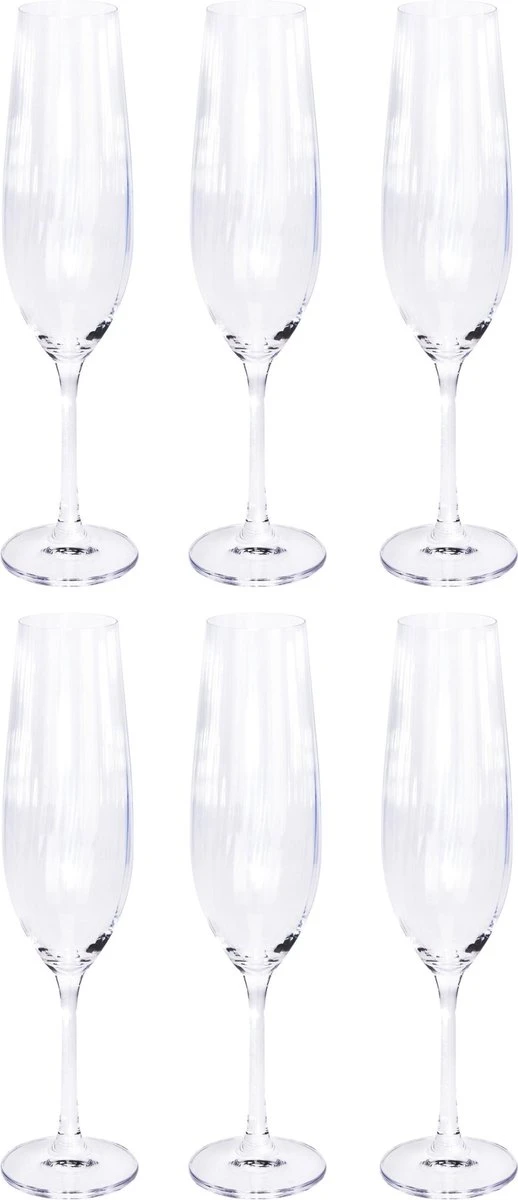 6x Verres à Flûtes à Champagne/ Flûtes 26 Cl / 260 Ml De Verre En Cristal - Verres En Cristal - Verre à Champagne