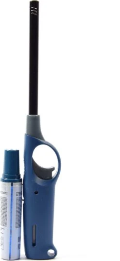 Briquet 2 Pièces Avec Recharge - Briquet à Gaz Avec Recharge 2X Grijs Et Blauw - Briquet Rechargeable Rechargeable - Protection Enfant - Réglage De La Flamme - Indicateur De Carburant - -Cuisine Fournitures Magasin 554x1200 3