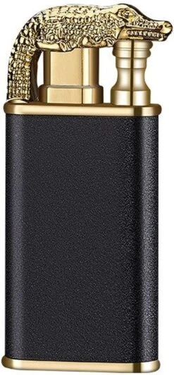 PlayElecGadget - Briquet Flamme Métal Crocodile Double Feu Briquet Creative Direct Coupe-Vent Flamme Ouverte Conversion Briquet -Cuisine Fournitures Magasin 557x1200 2